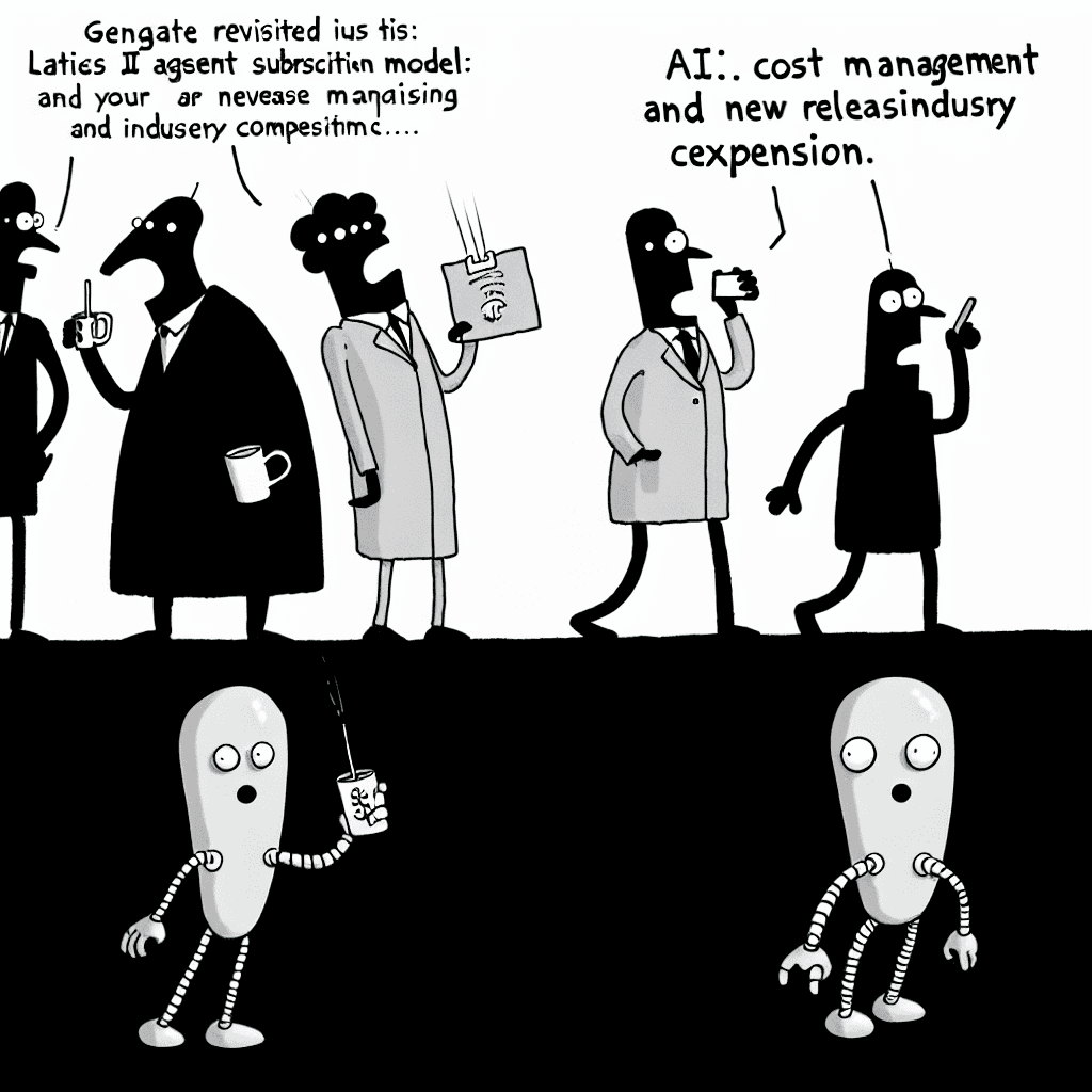 風刺画: 最新のAIエージェント動向: コスト管理と市場拡大
