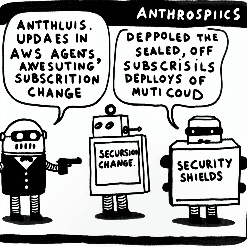 風刺画: AIエージェントの最新アップデートに伴う業界の動向