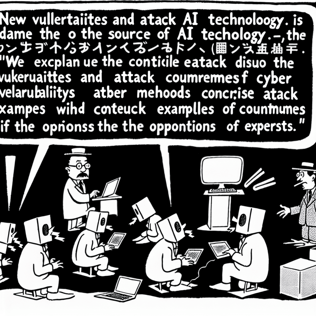 風刺画: AI技術によるセキュリティの新たな脆弱性と攻撃手法：詳細と対策