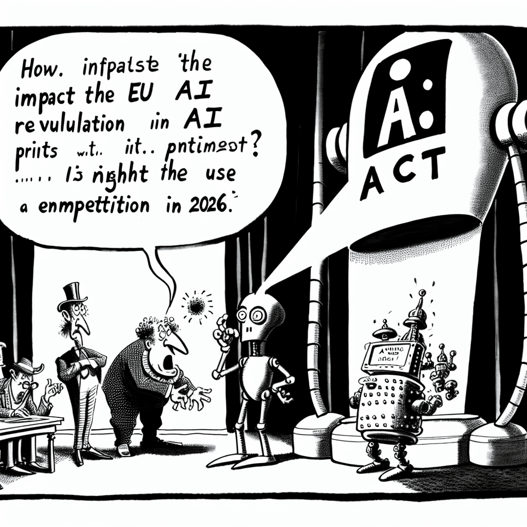 風刺画: EU AI規制法案の最新動向：法的枠組みと業界への影響